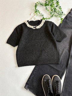 باوز بافت یقه دانتل کد9033