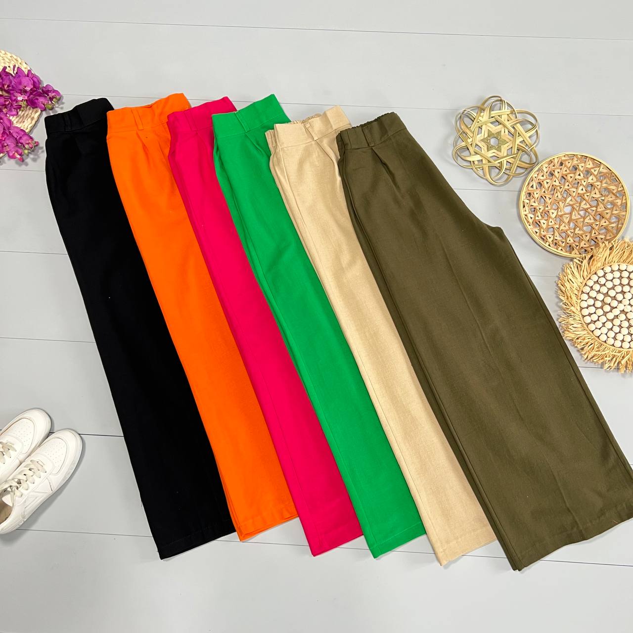 شلوار لینن بگ