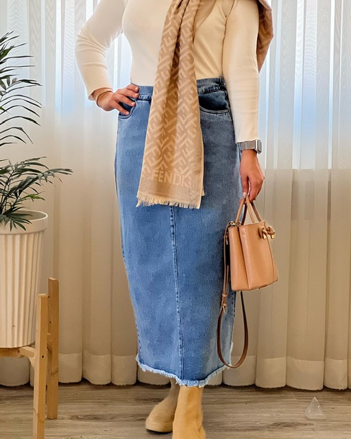 دامن جین کد8034